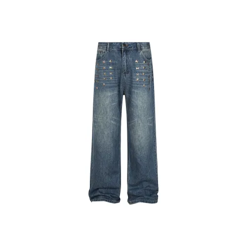 BEAR UNION Синий Унисекс Джинсы