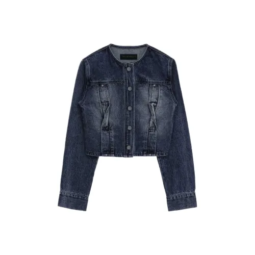 TREEMINGBIRD TWISTED Non Ожерелье-чокер Деним Набор Вверх Куртка Деним Куртка Женские