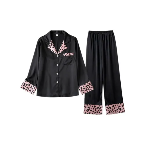 Daiyindie Осенние и зимние пижамы женские ледяной шелк с длинными рукавами штаны