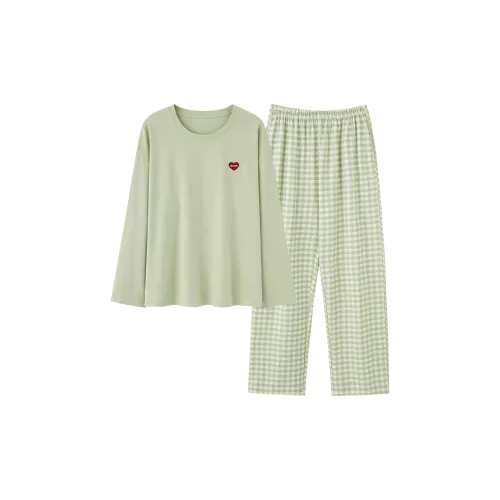 MIIOW Зеленый комплект Женские Пижамные комплекты
