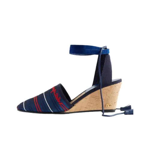 Valentino LA Cruisette Каблук клин Высокие каблуки 7,5 см Женские Синий