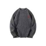 [Двусторонний Брушированный Текстура] Темно-серый (M22 Счастливый Улыбка Логотип на груди)