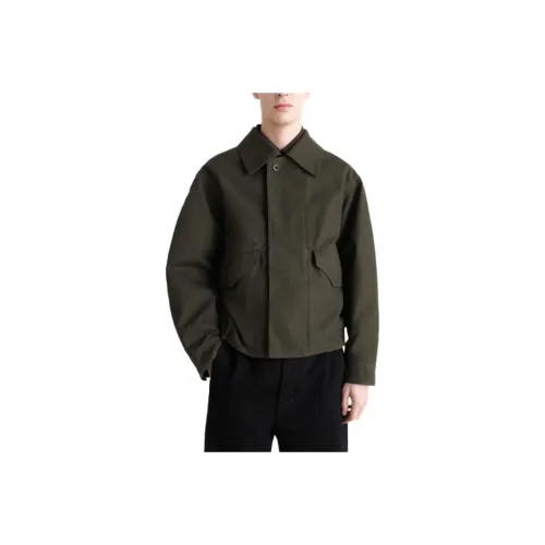 Lemaire Boxy BLOUSON Тяжелая хлопковая саржа Куртки и Пальто Мужской