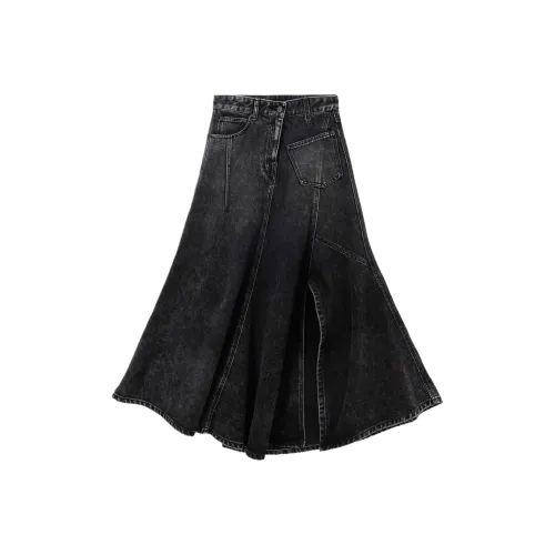 TREEMINGBIRD FW AW25 Горе Макси Юбка Деним Длинная Юбка Женская