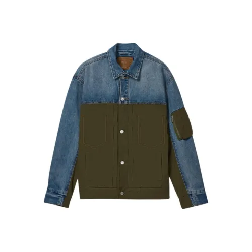 Levis Бирюзовый Мужской Джинсовые Куртки