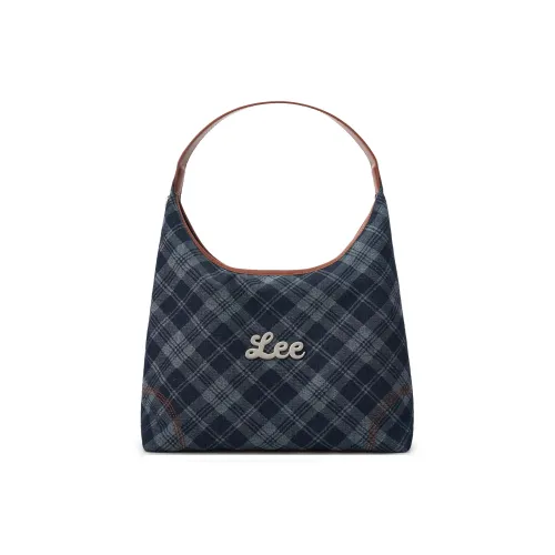 Lee ПУ (полиуретан) текстильная смесь портативная сумка через плечо женская синий и коричневый