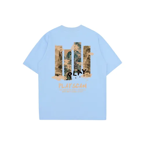 PLAY SCAN Рукав с спущенным плечом Короткий рукав Т-рубашка Унисекс