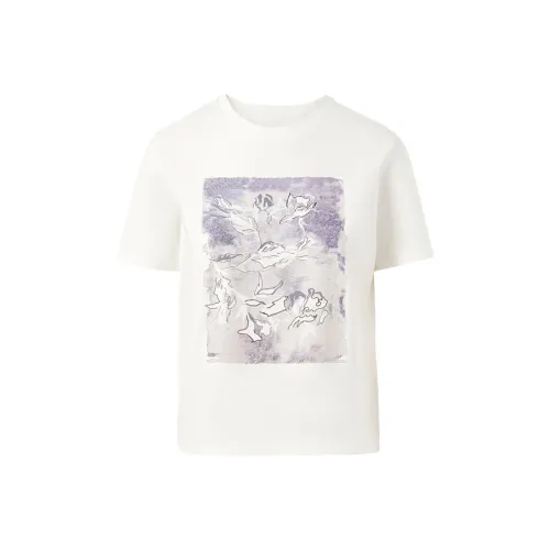 LANCY Натуральный Белый Женский T-Рубашки