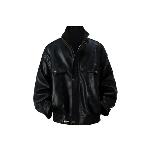 KIRHNE Черный Унисекс Кожаные куртки
