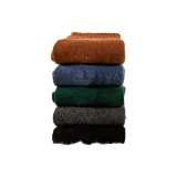 [5 пачек утолщенных 10% шерсть носки] Черный - Средне-серый - Армейский зеленый - Светло-синий - Карамель