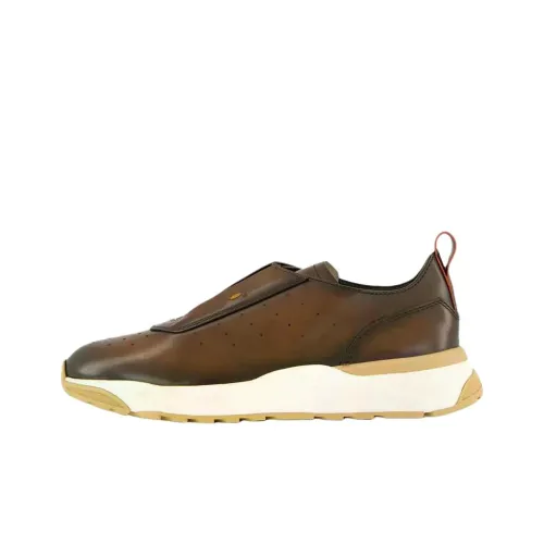 Santoni Низкий Топ Повседневная Обувь Мужская Коричневая