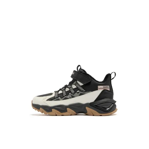 QIAODAN Противоскользящий Износостойкий Водонепроницаемый Термический MID Топ Детская Туристическая Обувь Черный Айвори Белый Унисекс