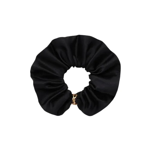 SAINT LAURENT Резинки для волос из шелка с спиральным дизайном женские черные