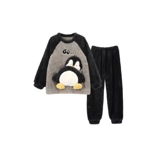 OEING Черный Пингвин [Одежда Sets] Женские Пижамные Комплекты