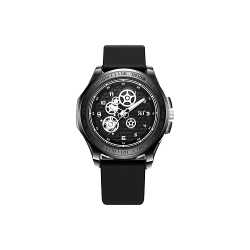 361° Кварцевый механизм силиконовый ремешок мужские часы черный циферблат