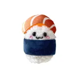 Дымчатый лососевый суши кулон - синий