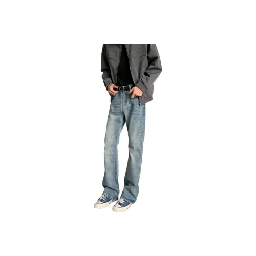DAFK Light Blue Men's Jeans DAFK Светло-голубые мужские джинсы