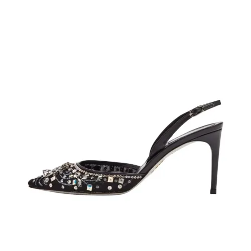 RENE CAOVILLA Золушка Узкий каблук Высокие каблуки 10,5 см Женские Черный