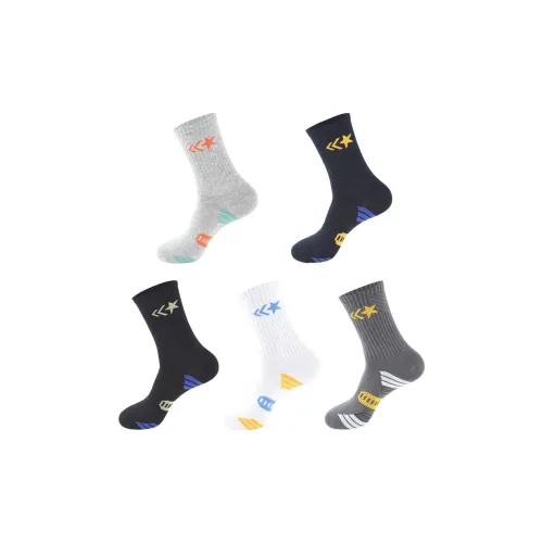 JINGYE Смешанные цвета 5 пар мужские носки до колена