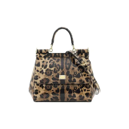 Dolce Gabbana Телячья кожа Сумка на одно плечо Женская с леопардовым принтом