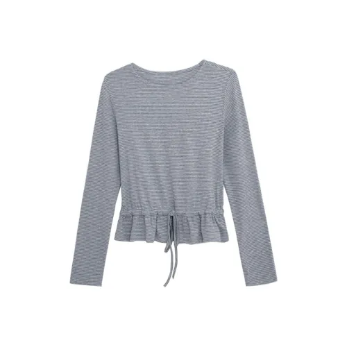 UNSPECIFIED Стандартный Lace Up Длинный рукав T Женские