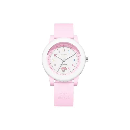 Zgo Sanrio Кварцевый механизм Силиконовый ремешок Часы Женские Белый циферблат