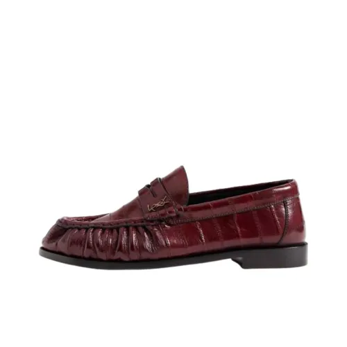 SAINT LAURENT LE LOAFER Повседневная обувь Женская Бордовый