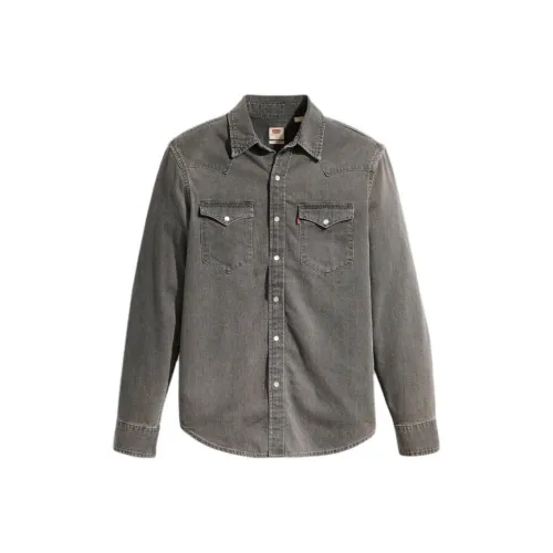 Levis Серые Мужские Рубашки