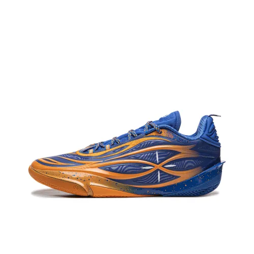 LINING Wade 808 5Ultra V2 Баскетбольные кроссовки Низкие Синие Оранжевые Мужские