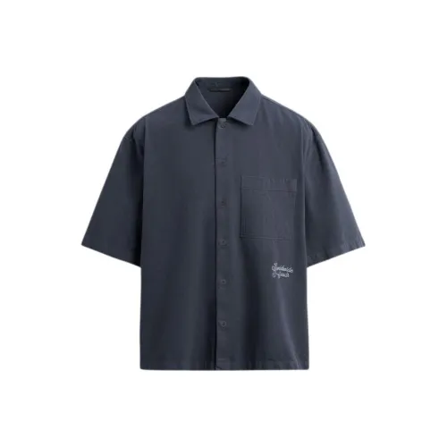 ZARA Ярко-синие мужские рубашки