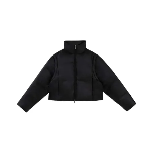 TREEMINGBIRD Нейлон 2 WAY Crop Набивка Пуховик Женские