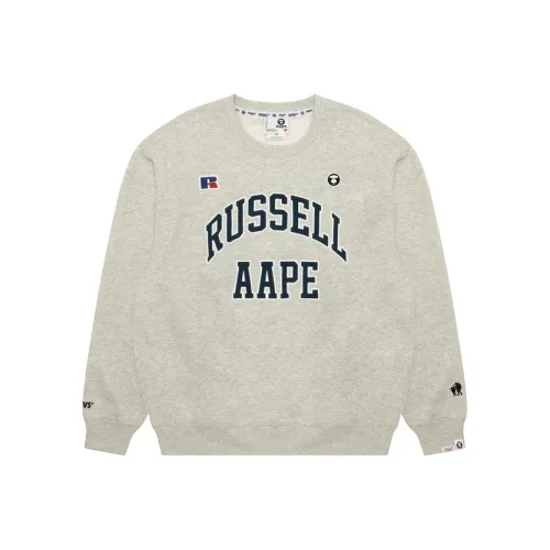 Aape BAPE x Russell Athletic Co Бренд Серый Белый WH2 Мужские Свитшоты