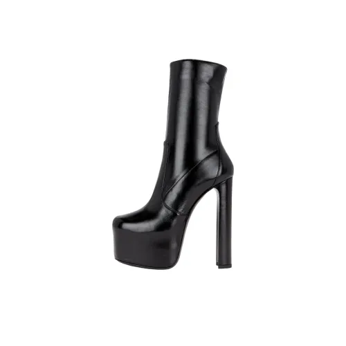 SAINT LAURENT Ornella Ботильоны 14,6 см Женские Черный