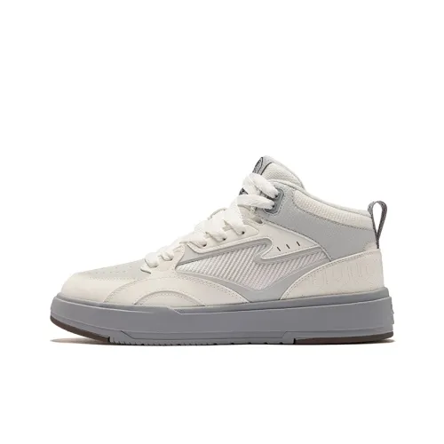 Erke Conquest 4,0 Термический Износостойкий Высокий Топ Скейтборд Кроссовки Мужские Микрокристаллический Белый Роса Серый