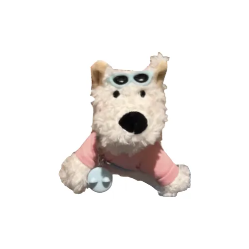 Cute Chip Милый Белый укороченный рукав T Вест-хайленд Щенок с шнурком плюшевый брелок 10 см высота