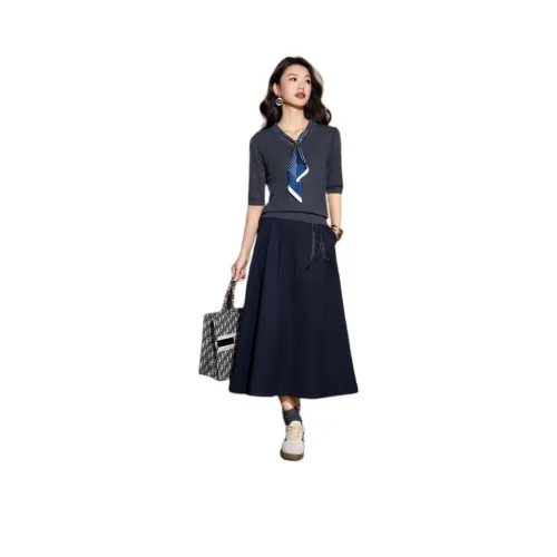 MEILANNI Серый Женский Комплект с Юбкой