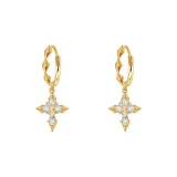 Золотые серьги-кольца, 1 пара