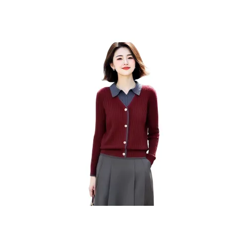 LANGQING Красный Giveaway Бренд Наклеенный Женский Трикотаж