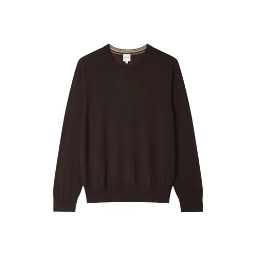 Paul Smith Темно-коричневые мужские свитеры