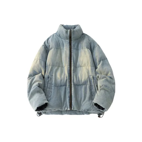 Tingqu Хлопковый пуховик унисекс синий