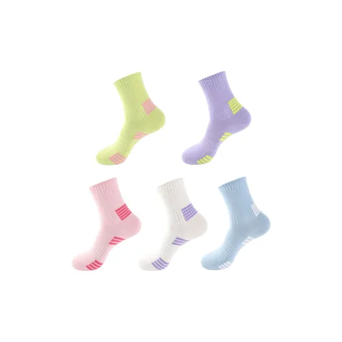 JINGYE Смешанные цвета 5 пар женские носки до колена