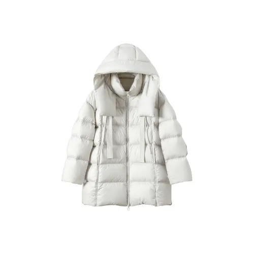 TOUCH Пуховик Женский Бежевый Серый Белый