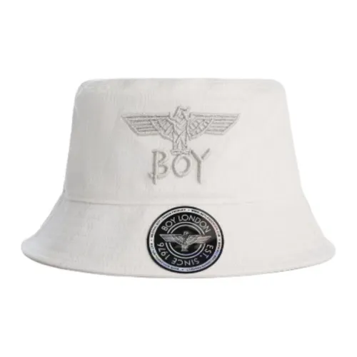 Boy London Cotton Bucket Hats Унисекс Белый