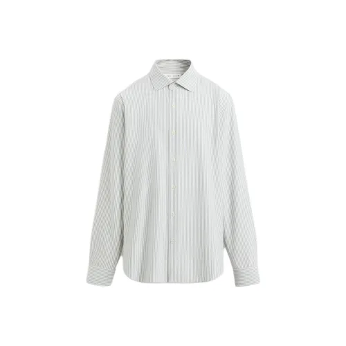 ZARA Зеленые полосы Мужские рубашки