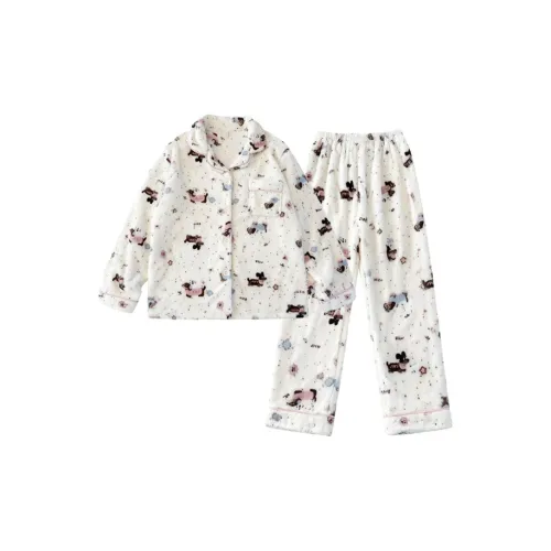 XIAFENYAN Абрикос Женские Пижамные Комплекты