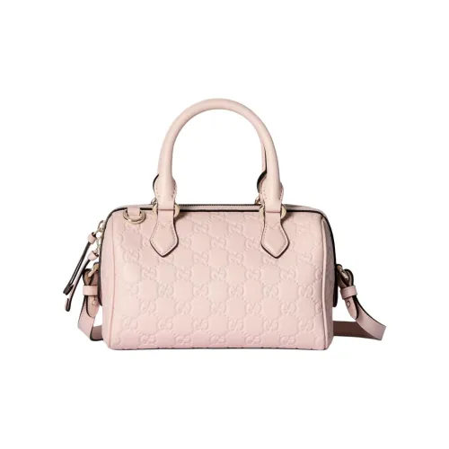 GUCCI GG Emblem Корова Кожа Сумка Маленькая Женская Розовая