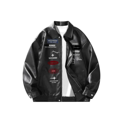 HUANQIU Кожа Куртка Пальто Унисекс