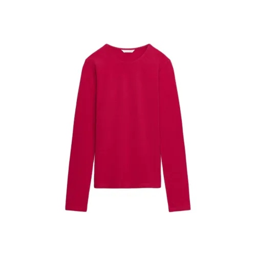 ZARA Темно-фиолетовые и красные женские T-рубашки