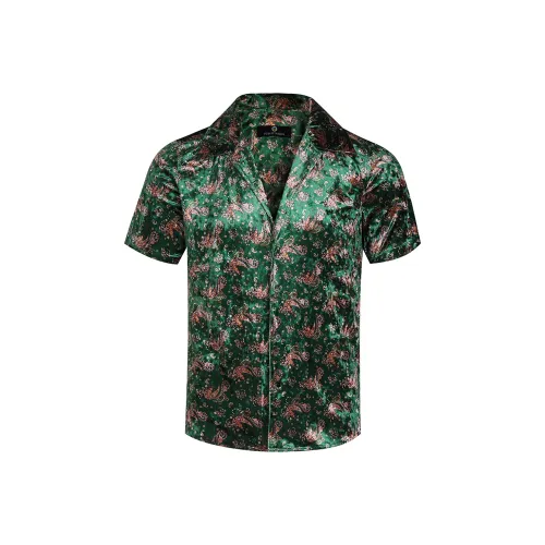 PUBLIC RADIO Зеленые Мужские Рубашки