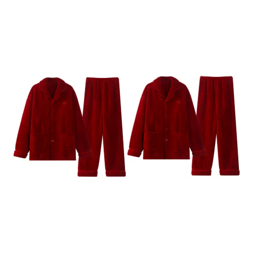 WANANNI Счастливый Красный Унисекс Пижамные Комплекты